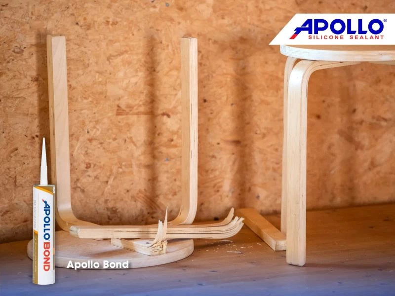 Có thể dùng keo Apollo Bond dán gỗ để dán chân ghế bị gãy vô cùng tiện lợi